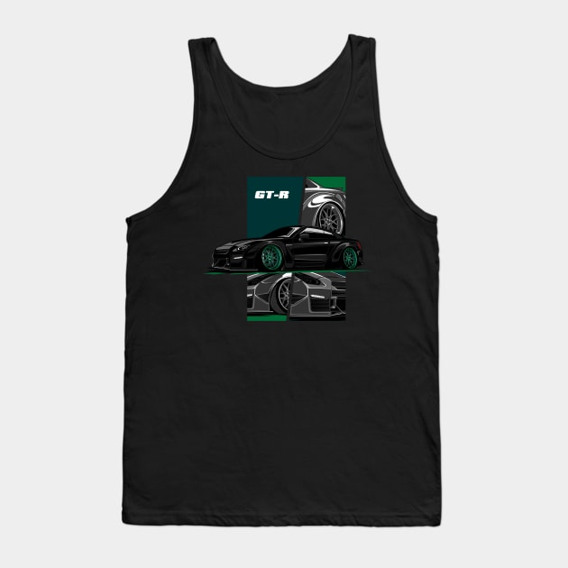 Nissan GTR 35 Black Mix max Tank Top by aredie19